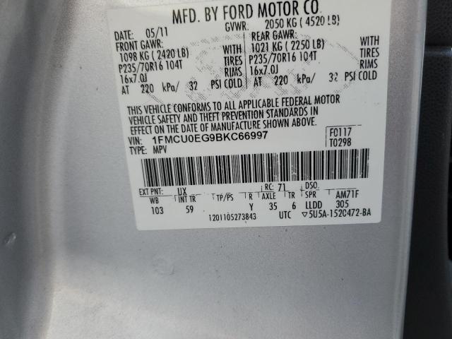 Photo 14 from auction – 2011 FORD ESCAPE LIM with VIN 1FMCU0EG9BKC66997