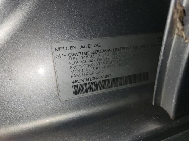 Photo 10 from auction – 2015 AUDI A4 PREMIUM with VIN WAUBFAFL0FN041347