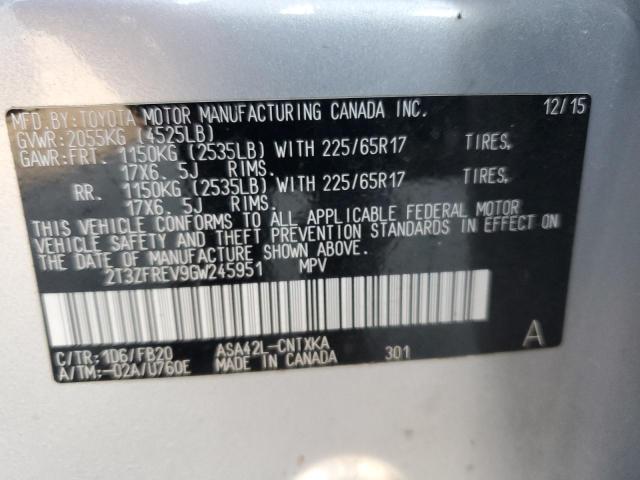 Photo 14 from auction – 2016 TOYOTA RAV4 LE with VIN 2T3ZFREV9GW245951
