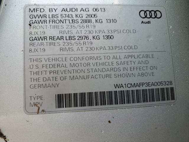 Photo 14 from auction – 2014 AUDI Q5 TDI PRE with VIN WA1CMAFP3EA005328