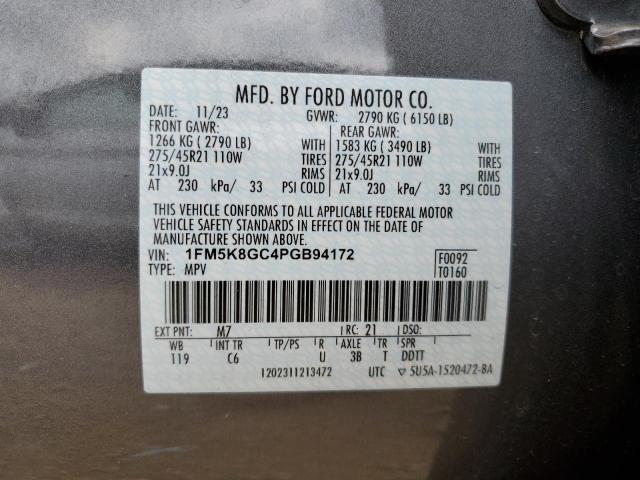 Photo 14 from auction – 2023 FORD EXPLORER S with VIN 1FM5K8GC4PGB94172