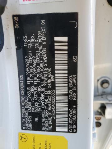 Photo 14 from auction – 2008 TOYOTA HIGHLANDER with VIN JTEDS43A682058021