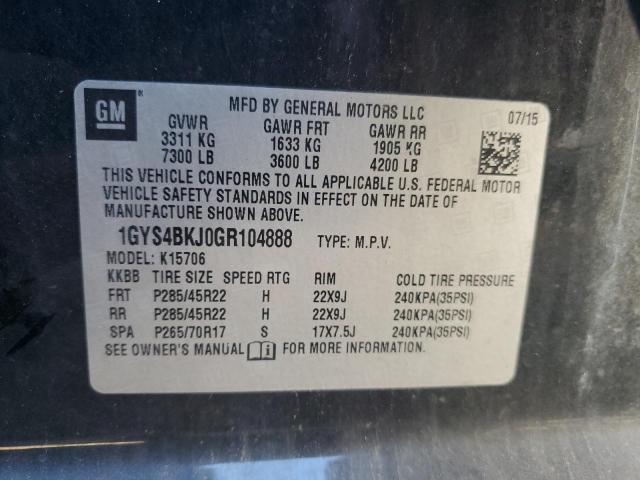 Photo 14 from auction – 2016 CADILLAC ESCALADE L with VIN 1GYS4BKJ0GR104888