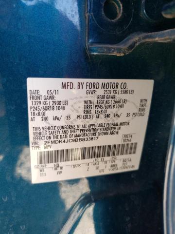 Photo 14 from auction – 2011 FORD EDGE SEL with VIN 2FMDK4JC9BBB33817