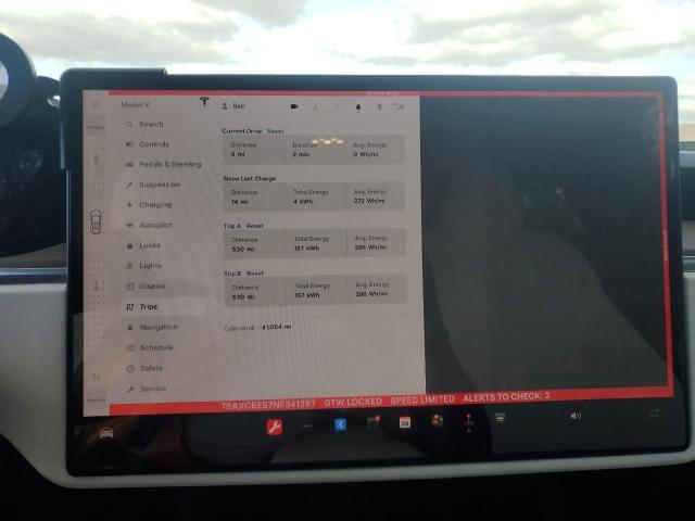 Photo 9 from auction – 2022 TESLA MODEL X with VIN 7SAXCBE57NF341297