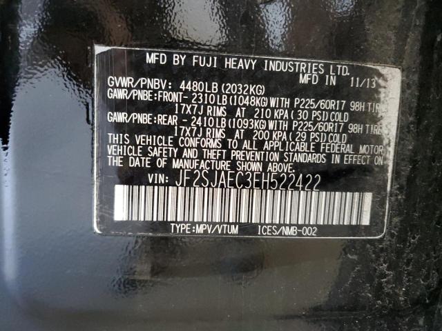Photo 14 from auction – 2014 SUBARU FORESTER 2 with VIN JF2SJAEC3EH522422
