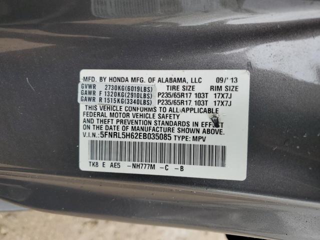 Photo 14 from auction – 2014 HONDA ODYSSEY EX with VIN 5FNRL5H62EB035085