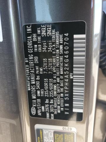 Photo 14 from auction – 2019 KIA SORENTO EX with VIN 5XYPH4A52KG460704