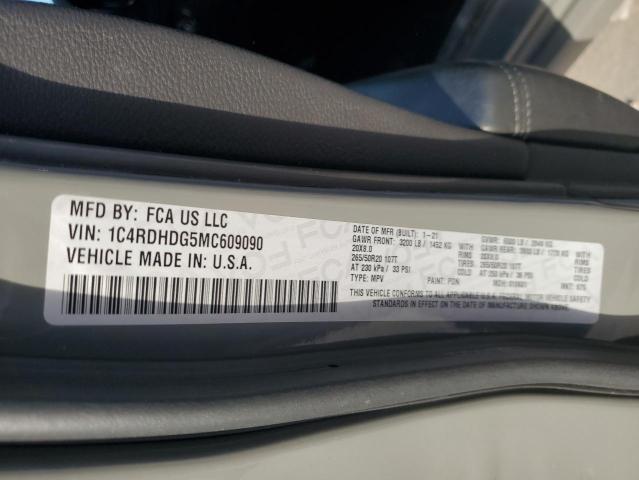 Photo 14 from auction – 2021 DODGE DURANGO GT with VIN 1C4RDHDG5MC609090