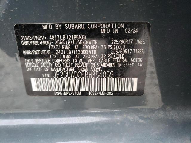 Photo 14 from auction – 2024 SUBARU CROSSTREK with VIN JF2GUADC6RH354859