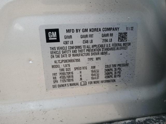 Photo 14 from auction – 2022 CHEVROLET TRAX 1LT with VIN KL7CJPSM3NB567850
