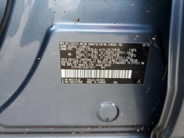 Photo 14 from auction – 2014 TOYOTA RAV4 LIMIT with VIN 2T3YFREV1EW075917