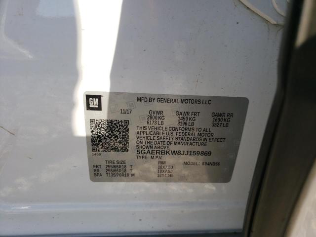 Photo 14 from auction – 2018 BUICK ENCLAVE ES with VIN 5GAERBKW8JJ159869