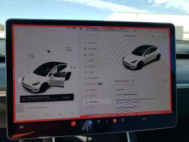 Foto 9 de la subasta – 2021 TESLA MODEL Y con VIN 5YJYGDEF0MF079101