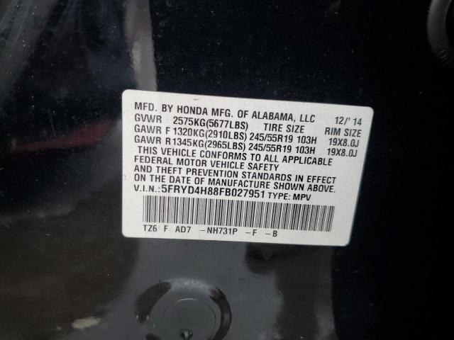 Photo 14 from auction – 2015 ACURA MDX ADVANC with VIN 5FRYD4H88FB027951