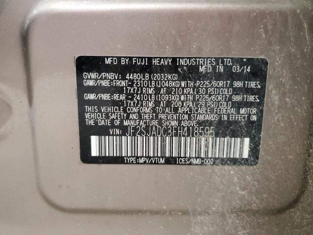 Photo 14 from auction – 2015 SUBARU FORESTER 2 with VIN JF2SJADC3FH418595