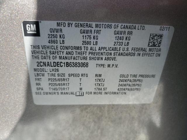 Photo 14 from auction – 2011 CHEVROLET EQUINOX LT with VIN 2CNALDEC1B6383068