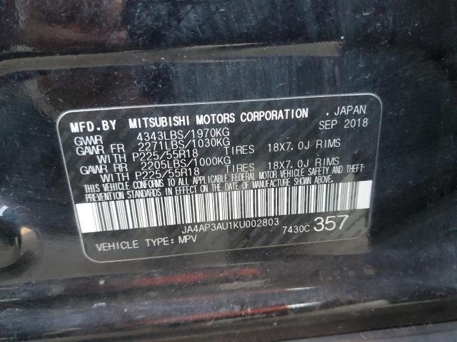 Photo 14 from auction – 2019 MITSUBISHI OUTLANDER with VIN JA4AP3AU1KU002803