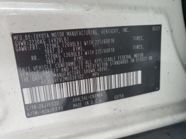 Photo 14 from auction – 2021 TOYOTA RAV4 XSE with VIN 4T3E6RFV2MU038102