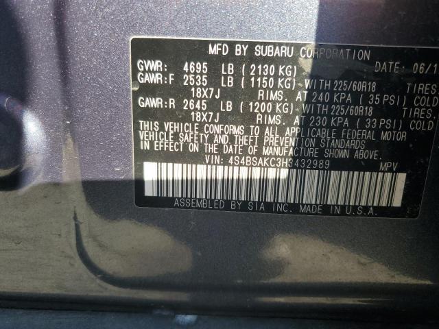 Photo 14 from auction – 2017 SUBARU OUTBACK 2. with VIN 4S4BSAKC3H3432989