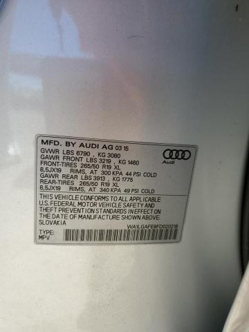 Photo 14 from auction – 2015 AUDI Q7 PREMIUM with VIN WA1LGAFE8FD020218