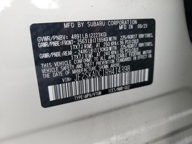 Photo 14 from auction – 2024 SUBARU FORESTER P with VIN JF2SKADC1RH414398