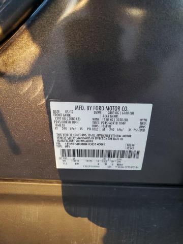 Photo 14 from auction – 2017 FORD EXPLORER X with VIN 1FM5K8D88HGD14301