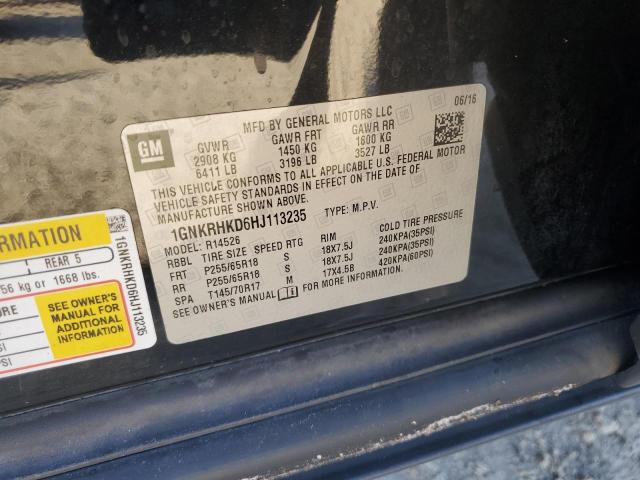 Photo 14 from auction – 2017 CHEVROLET TRAVERSE L with VIN 1GNKRHKD6HJ113235