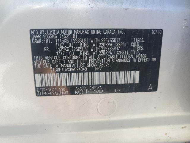 Photo 14 from auction – 2011 TOYOTA RAV4 LIMIT with VIN 2T3DF4DVXBW094349