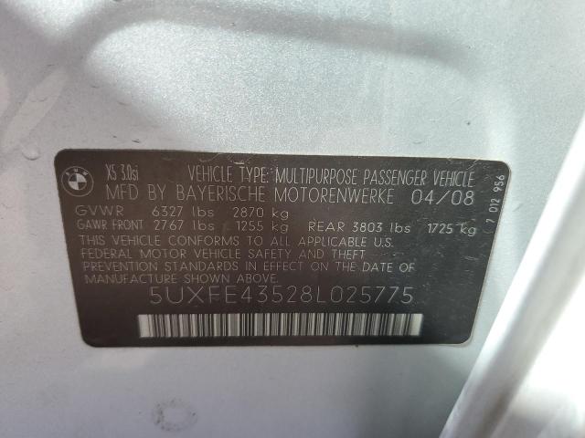 Photo 14 from auction – 2008 BMW X5 3.0I with VIN 5UXFE43528L025775