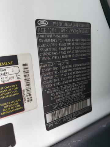 Photo 14 from auction – 2015 LAND ROVER RANGE ROVE with VIN SALWR2VF2FA609188