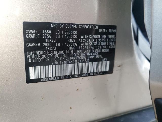 Photo 14 from auction – 2020 SUBARU OUTBACK LI with VIN 4S4BTANC1L3119733