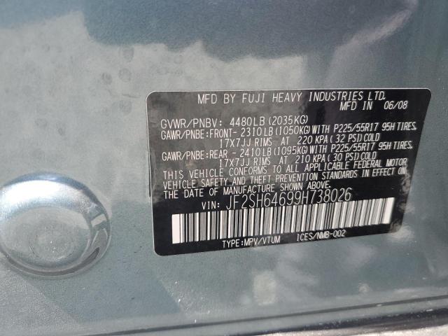 Photo 14 from auction – 2009 SUBARU FORESTER 2 with VIN JF2SH64699H738026