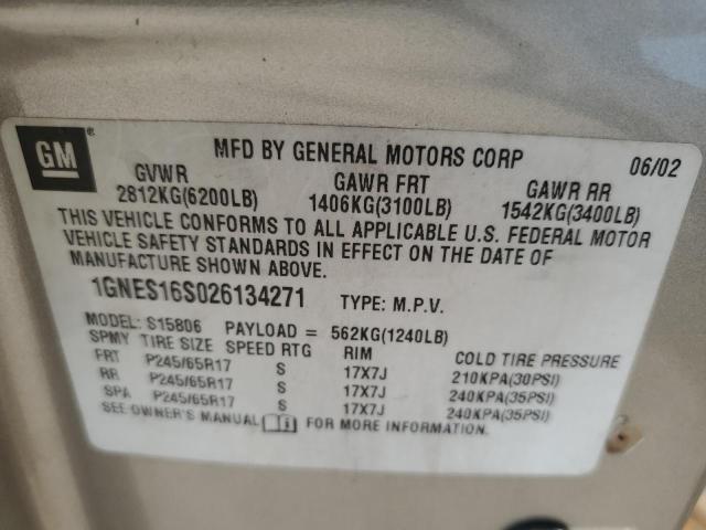 Photo 14 from auction – 2002 CHEVROLET TRAILBLAZE with VIN 1GNES16S026134271