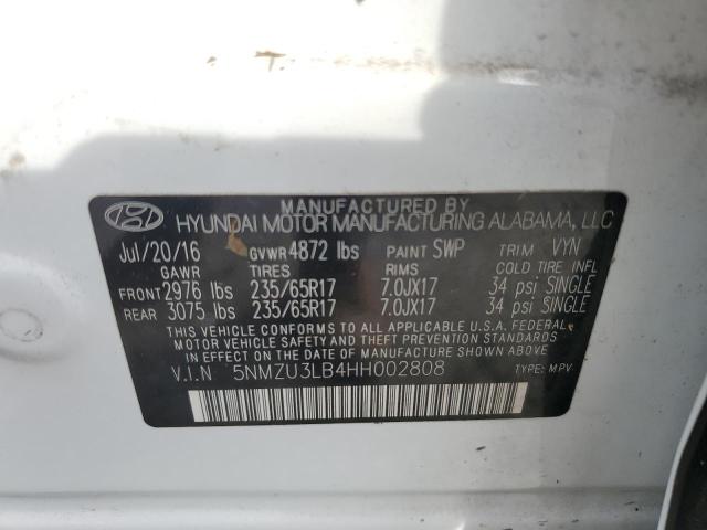 Photo 14 from auction – 2017 HYUNDAI SANTA FE S with VIN 5NMZU3LB4HH002808
