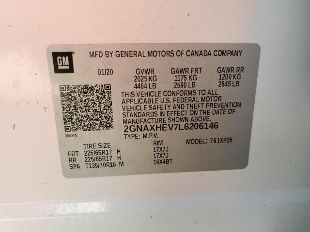 Photo 14 from auction – 2020 CHEVROLET EQUINOX LS with VIN 2GNAXHEV7L6206146