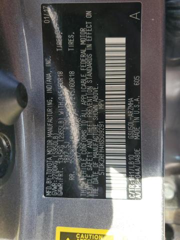 Photo 14 from auction – 2017 TOYOTA HIGHLANDER with VIN 5TDKZRFH4HS509291