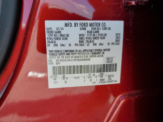 Photo 14 from auction – 2014 FORD EDGE LIMIT with VIN 2FMDK3KC5EBA98898