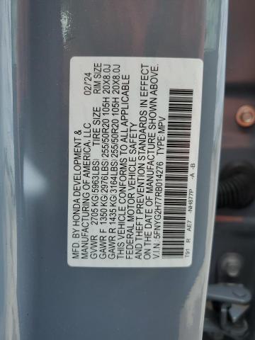 Photo 14 from auction – 2024 HONDA PILOT TOUR with VIN 5FNYG2H77RB014276