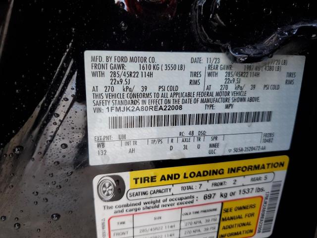 Photo 14 from auction – 2024 FORD EXPEDITION with VIN 1FMJK2A80REA22008