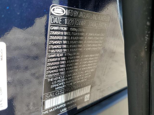 Photo 14 from auction – 2021 LAND ROVER RANGE ROVE with VIN SALGS2RU7MA420891