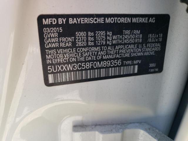 Photo 14 from auction – 2015 BMW X4 XDRIVE2 with VIN 5UXXW3C58F0M89356