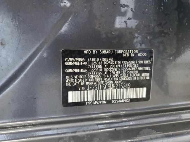 Photo 14 from auction – 2021 SUBARU CROSSTREK with VIN JF2GTHSC9MH215249
