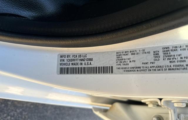 Photo 10 from auction – 2022 RAM 1500 BIG H with VIN 1C6SRFFT1NN212068