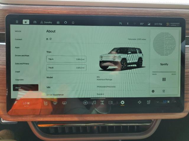 Photo 9 from auction – 2023 RIVIAN R1S ADVENT with VIN 7PDSGABA3PN024458