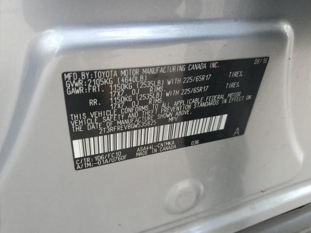 Photo 14 from auction – 2016 TOYOTA RAV4 XLE with VIN 2T3RFREV8GW535825