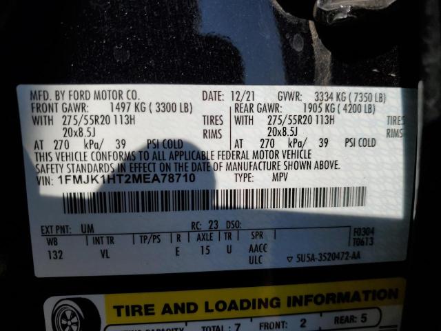 Photo 14 from auction – 2021 FORD EXPEDITION with VIN 1FMJK1HT2MEA78710