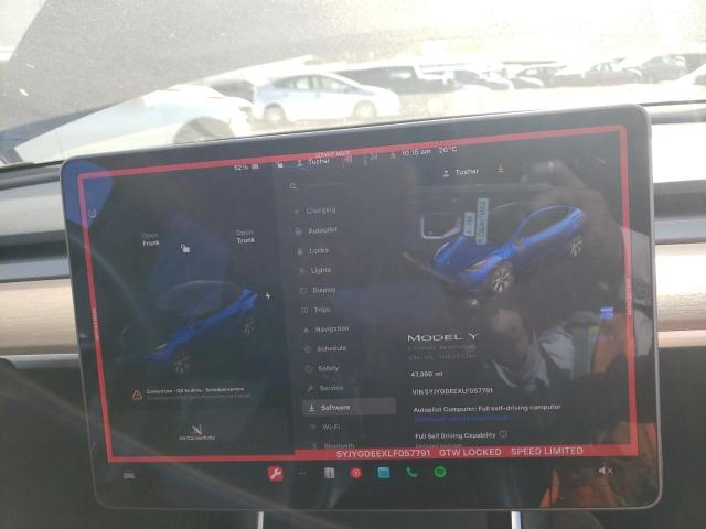 Photo 9 from auction – 2020 TESLA MODEL Y with VIN 5YJYGDEEXLF057791