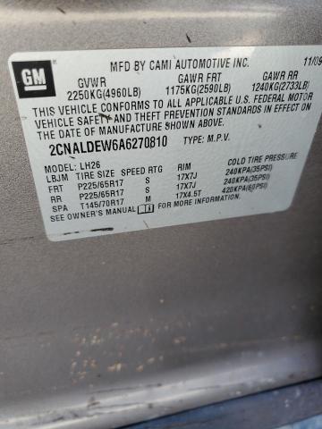 Photo 14 from auction – 2010 CHEVROLET EQUINOX LT with VIN 2CNALDEW6A6270810