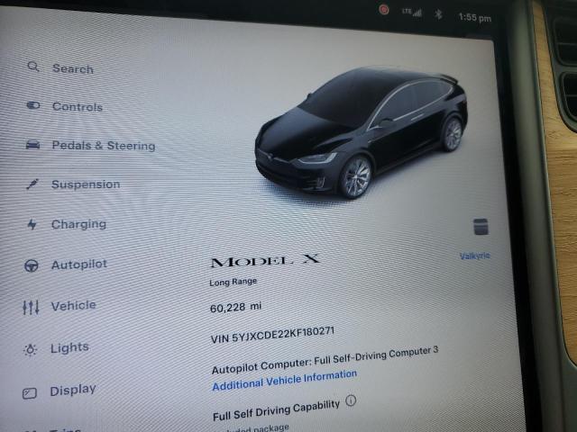 Photo 9 from auction – 2019 TESLA MODEL X with VIN 5YJXCDE22KF180271